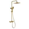 Душевая стойка Vincea Next VSFS-1N1TBG термостатическая с изливом, 25см верхний душ, брашированное золото фото 2