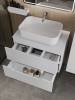 Тумба с раковиной Orange Line Li-80TuwMDF+B03-600W белая матовая, 80.5 см фото 3