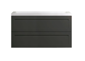 Тумба с раковиной Art&Max Platino AM-Platino-1000-2C-SO-GM-Cer подвесная, серый матовый