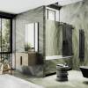 Шторка на ванну MaybahGlass MGV-656-6 70.5x140, поворотная, стекло прозрачное 6 мм, профиль черный фото 2