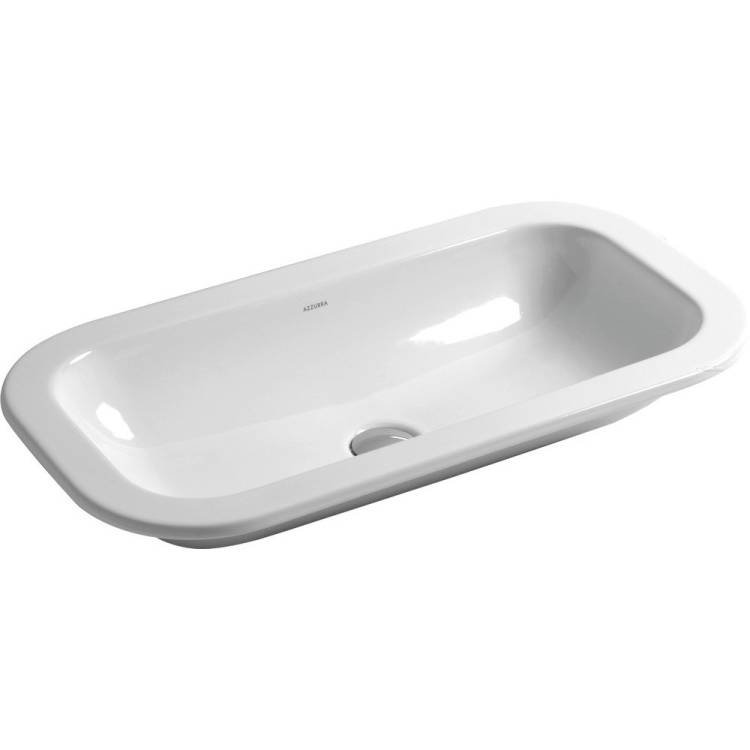 Раковина Azzurra Glaze GLLI06938000BI (GLZ 69x38/IN bi) встраиваемая, 70 см