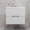 Тумба с раковиной Style Line Матис 70 подвесная, белая матовая, раковина белая, 57x70x45