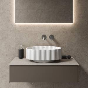 Тумба с раковиной Kerama Marazzi Magica вечерний серый матовый, 90 см, раковина CC.wb.50\WHT