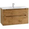 Тумба под раковину Belbagno Etna H-60 ETNA-H60-900-2C-SO-RN-P 90x45x60 Rovere Nature подвесная с двумя выкатными ящиками, с доводчиками фото 2
