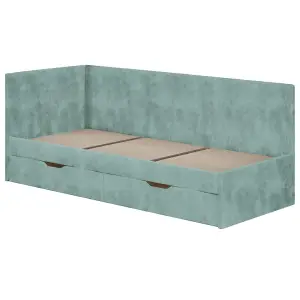 Детская кровать БТС МЕБЕЛЬ Лео КР-49 00-00165429 белый, шарли бриз 80x200