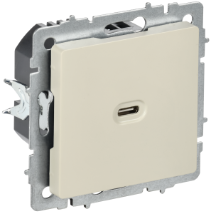 Розетка USB type C IEK Brite BR-U13-065-K10 бежевый