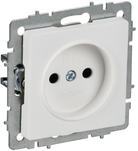 Розетка 1-местная IEK Brite BR-R10-10-K91 арктический белый