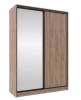 Шкаф-купе двухдверный с зеркалом ГЛАЗОВ МЕБЕЛЬ Домашний 00-00012362 1600 Дуб табачный Craft