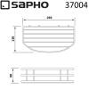 Полка SAPHO CHROM LINE одинарная из проволоки с бортиком, нержавеющая сталь, 255x60x120 мм, хром фото 4