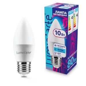 Светодиодная лампа Wolta Lumin Arte LSTD-C37-10W6KE27