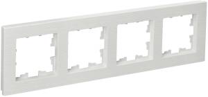 Рамка 4-постовая IEK Brite BR-M42-51-K01 белый рифленый