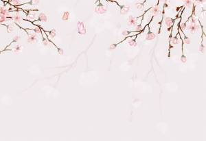 3D Фотообои Artegrafico «Акварельная весна» PD-052 песок