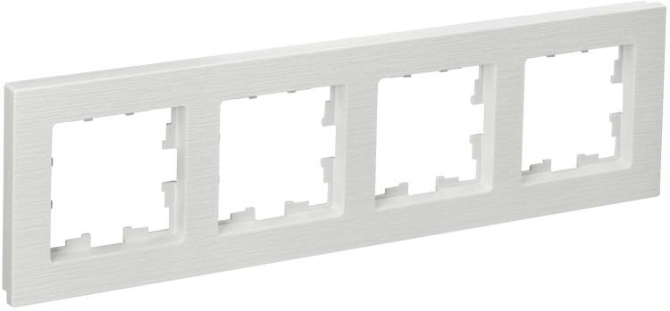 Рамка 4-постовая IEK Brite BR-M42-51-K01 белый рифленый