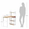 Стол письменный с полками Bradex Home Frame FR 0691, светлое дерево, белый фото 11