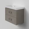 Тумба под раковину La Fenice Cubo Twin Cappuccino 80 бежевый матовый