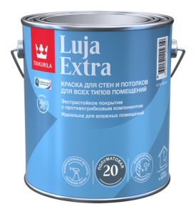 Краска для стен и потолков Tikkivala Luja Extra 20 полуматовая база С 2.7 л