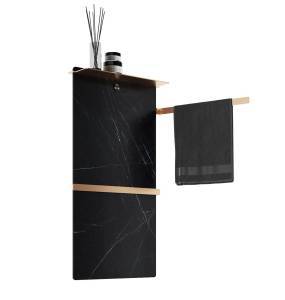 Полотенцесушитель электрический Wonzon & Woghand Stuttgart WW-A504-BG черный мрамор, брашированное золото