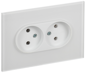 Розетка 2-местная IEK Skandy SK-R20-10-K01 арктический белый