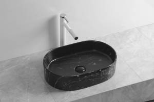 Раковина Cerutti Spa CR0055B MMB2 черная матовая, 50x35