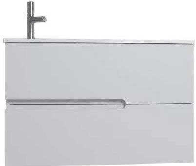 Тумба с раковиной Jacob Delafon Nona 80 L глянцевый белый