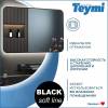 Зеркало Teymi Solli Black Soft Line T20231S с подсветкой, сенсор на взмах, 100x70 фото 2