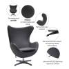 Кресло Bradex Home Egg FR 0567 Chair, серый фото 5