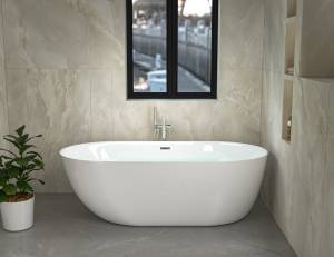 Акриловая ванна Cerutti Spa Como CT9900 белая, 150x75