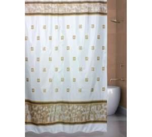Штора для ванной Bath Plus Rome 2115/3-P 180x180, белый, бежевый