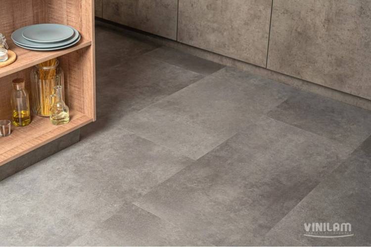 LVT Ламинат Vinilam Ceramo XXL Stone Glue 2.5/43 4V 71610 Цемент Cтальной 950x480