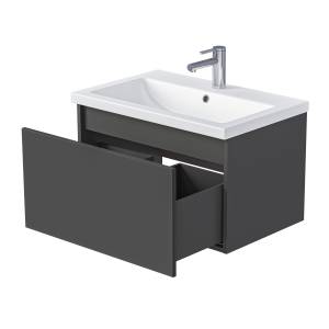 Тумба под раковину 1MarKa Aris Ц0000042280 антрацит, монолит дарк, 59x44.7x40