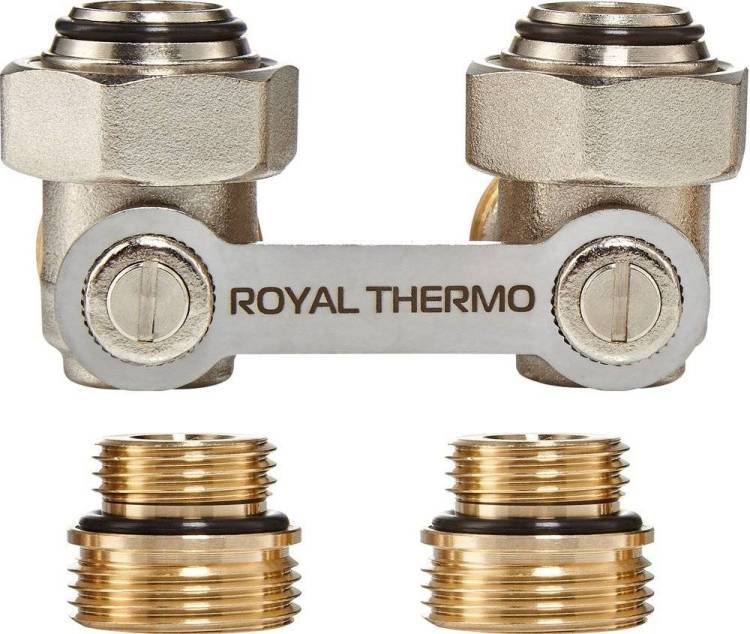 Узел нижнего подключения Royal Thermo 1/2"х3/4" EK, угловой