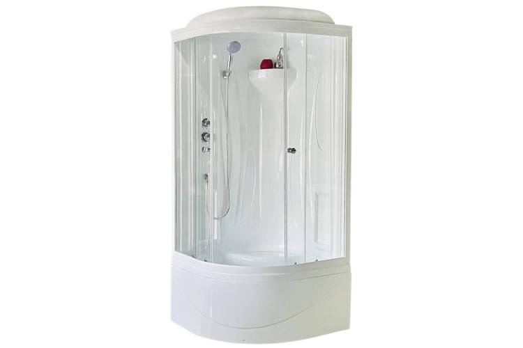 Душевая кабина Royal Bath RB 90BK1-T с высоким поддоном, с сиденьем