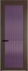 Межкомнатная дверь Profil Doors 1 AGP цвет профиля Деорэ, стекло безопасное 6 мм мору фиолетовое 700x2000