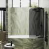 Шторка на ванну MaybahGlass MGV-660-6 69x140, поворотная, стекло графит матовый 6 мм, профиль черный фото 3