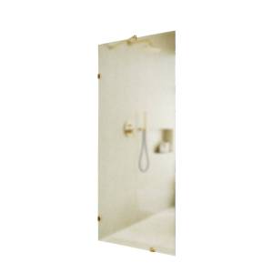 Душевая перегородка MaybahGlass MGD-268-3 79x195, стекло сатин 8 мм, профиль золото