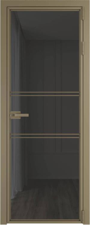 Межкомнатная дверь Profil Doors 2 AX цвет профиля Шампань, стекло безопасное 6 мм тонированное 800x2000