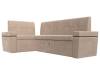 Диван угловой Лига диванов Деметра 114314L Бежевый Левый фото 3
