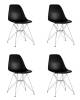 Набор из 4 стульев Stool Group Eames DSR DC-20101301 black X4 черный