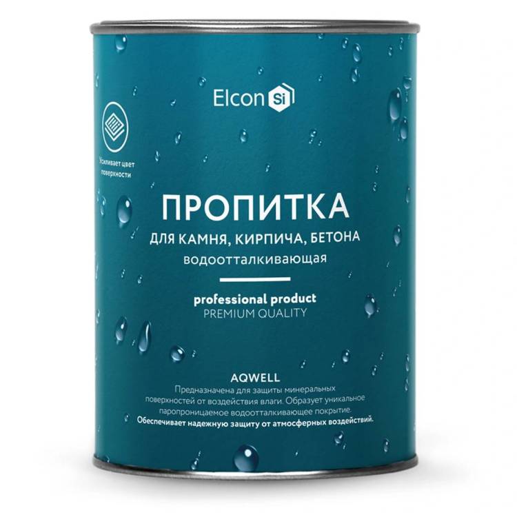 Пропитка водоотталкивающая для камня, кирпича, бетона Elcon Aqwell 0.9 л