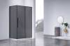 Душевой уголок Vincea Slim-N VSR-4SN8014CGB 1400x800, профиль черный, стекло тонированное фото 2