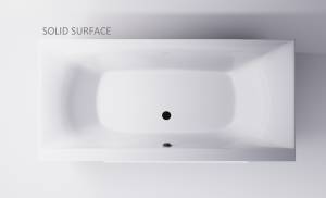 Ванна из искусственного камня Астра-Форм Геркулес 190x90 Solid Surface, белая матовая