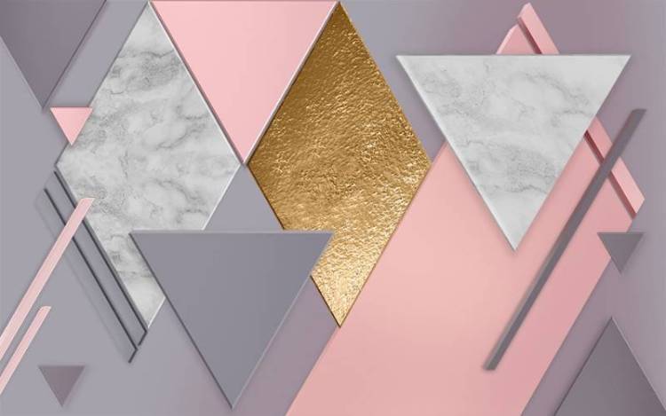 3D Фотообои Artegrafico «Пастельная геометрия» BL-008 песок