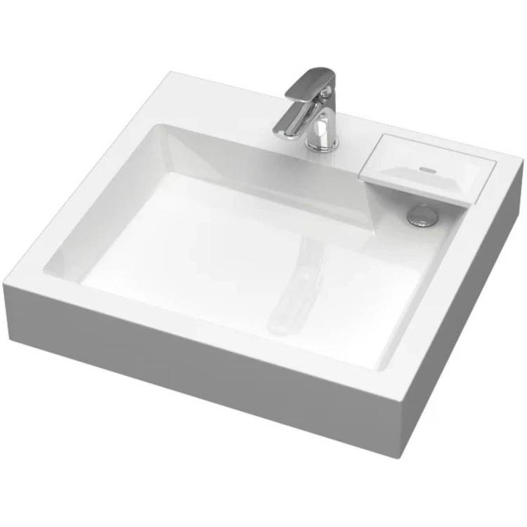 Раковина Uperwood Vission 45483000001 над стиральной машиной, белая глянцевая, 60x55