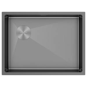 Мойка кухонная Paulmark Next-Skew 58-L Uni PM885844-L-GM вороненая сталь