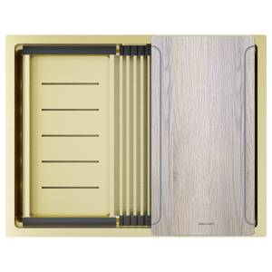 Мойка кухонная Paulmark Next-Multi Sink 58 Uni PM785845-LG светлое золото