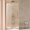 Душевая перегородка Vincea Walk-In (Волк-Ин) VSW-4WSL120CLGM-L профиль вороненая сталь, стекло прозрачное, 120x200