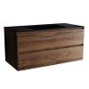 Тумба с раковиной Vincea Luka 1000 2 выкатных ящика, C.Oak, раковина черная фото 5