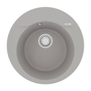 Кухонная мойка Lemark SULA 500 9910003 врезная круглая из кварцгранита грей