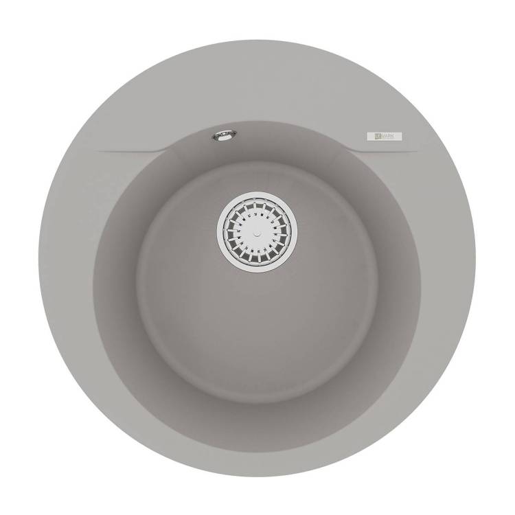 Кухонная мойка Lemark SULA 500 9910003 врезная круглая из кварцгранита грей