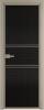 Межкомнатная дверь Profil Doors 2 AX цвет профиля Никель матовый, стекло безопасное 6 мм мору черный 600x2000
